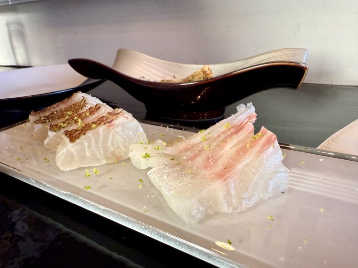 Red snapper sashimi.