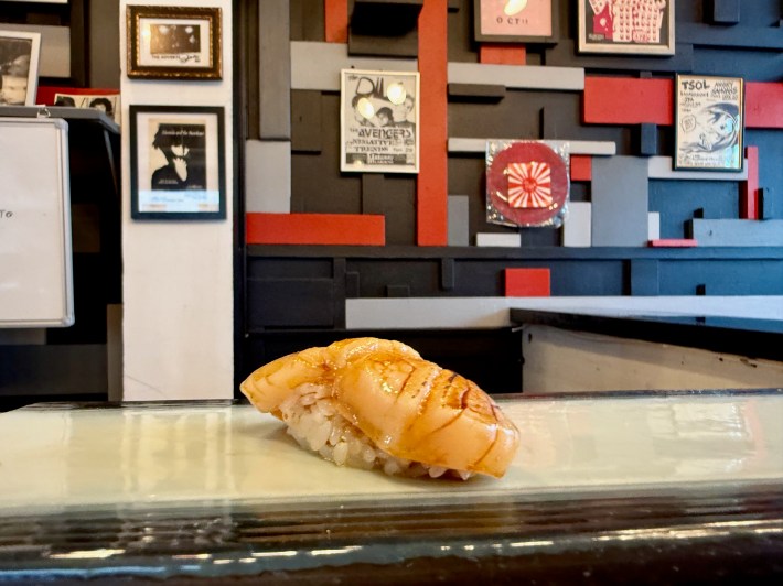 Hotate (scallop) nigiri.