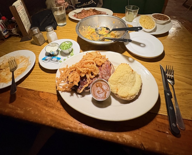 a table full of food