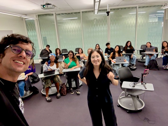 Marina and me in L.A. TACO's USC class.