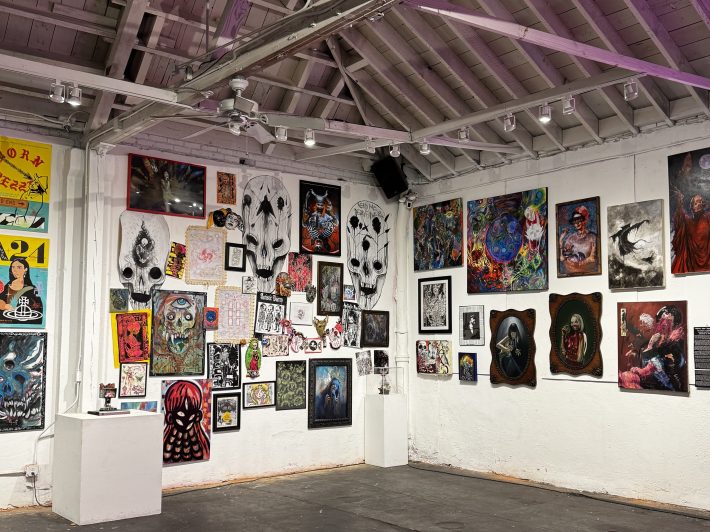 A shot of an art gallery