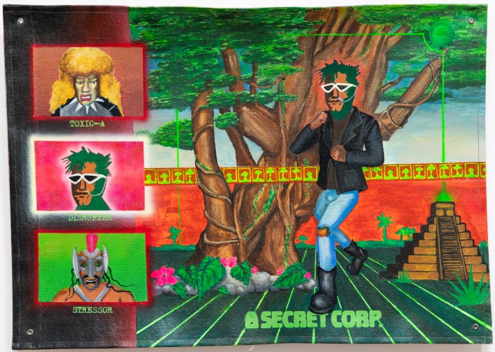 artwork with retro-futurism elements