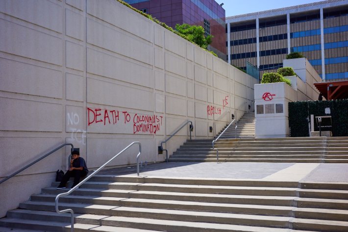 stairs with grafitti