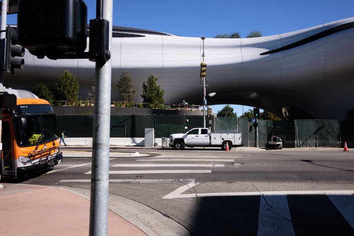 a futuristic building