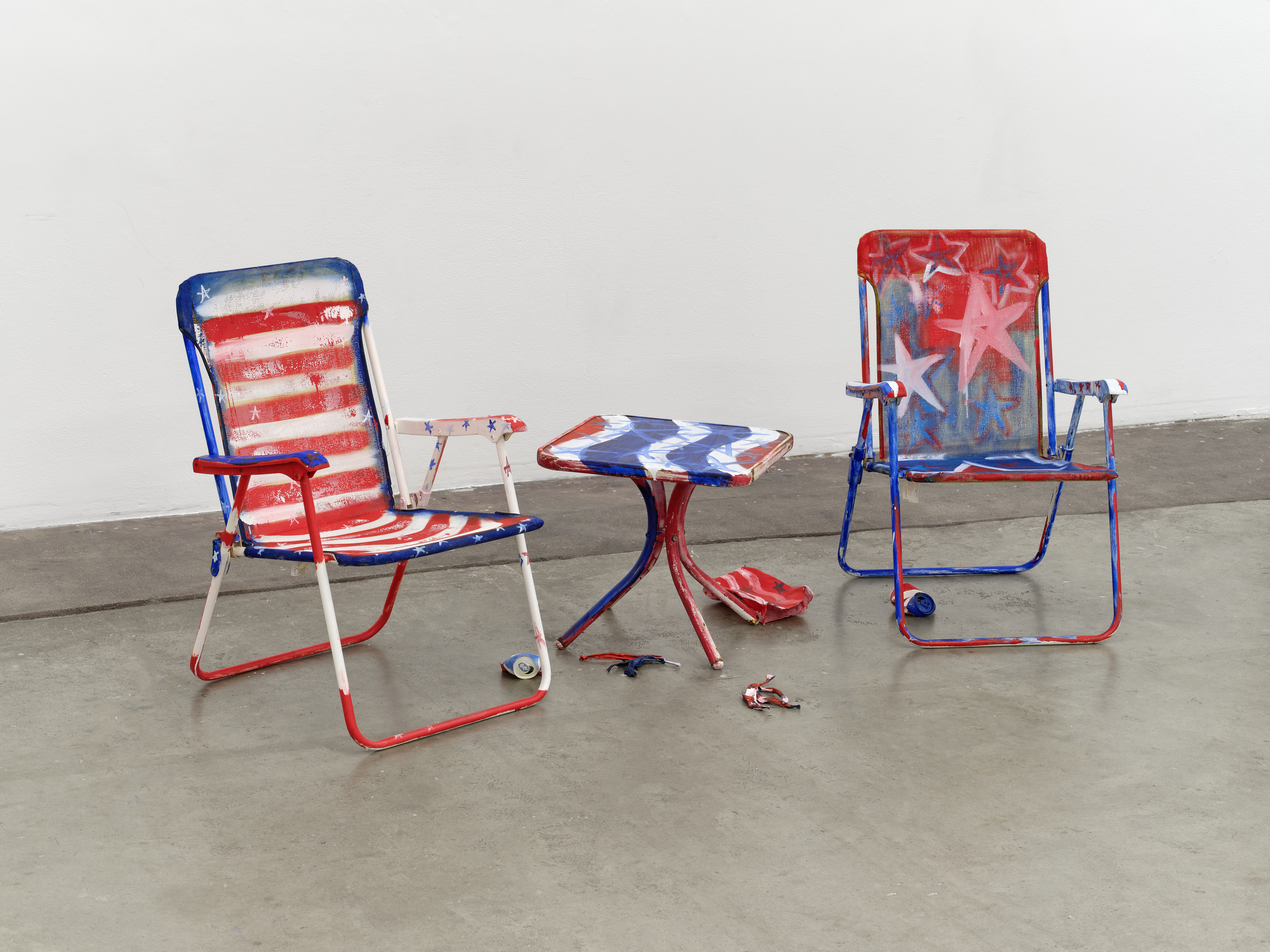 How This Artist Is Turning L.A.’s Trash Into Art Draped With The U.S. Flag