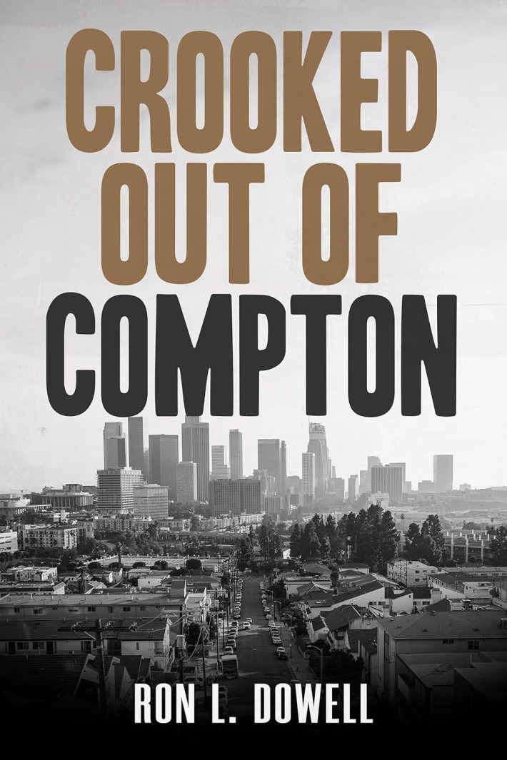 a book cover showing the Compton cityscape