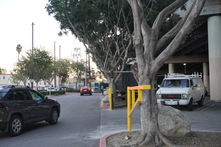 a gated portion of a parking lot