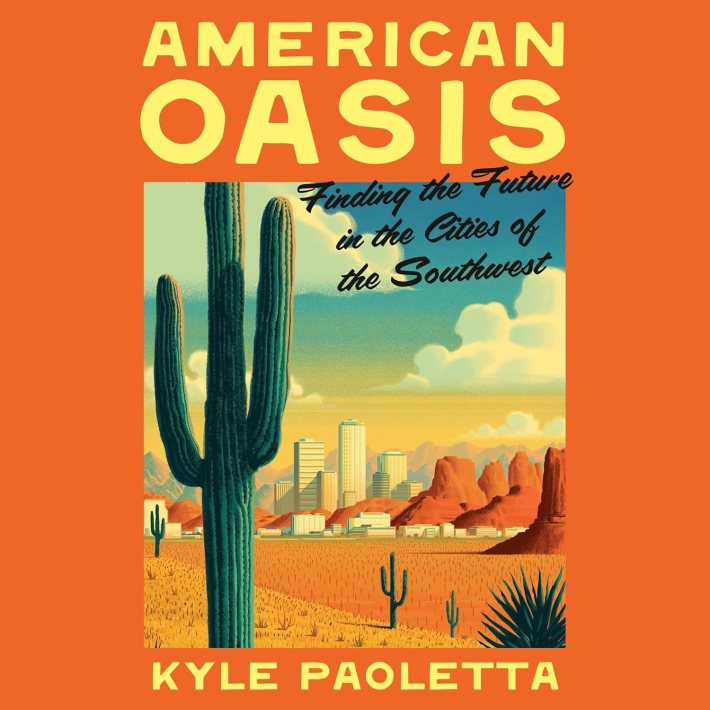 a bold orange book cover showing a desert with a cactus in the foreground