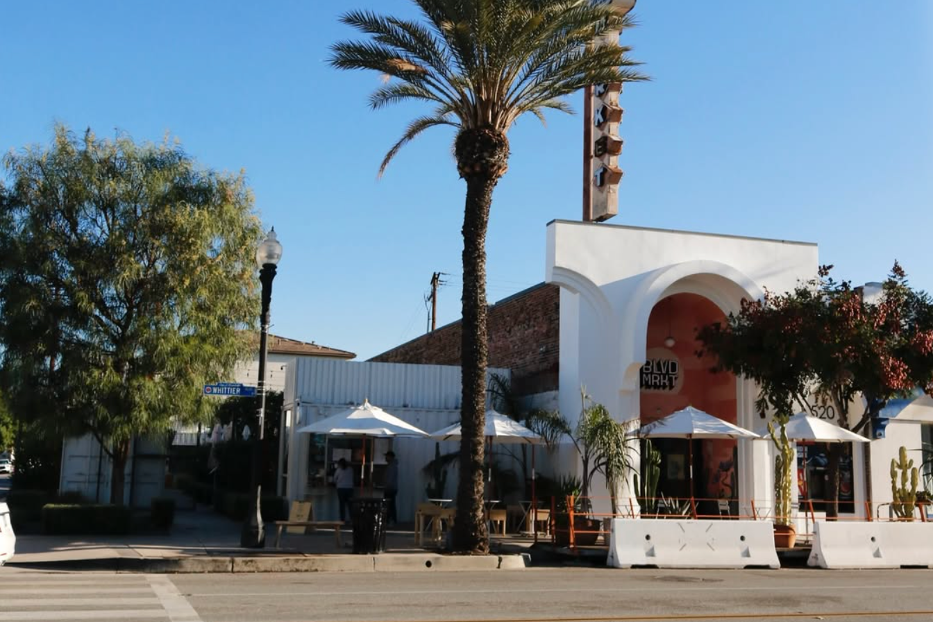 The view of BLVD Market from Whittier Boulevard. Photo via @blvdmarket/Instagram.