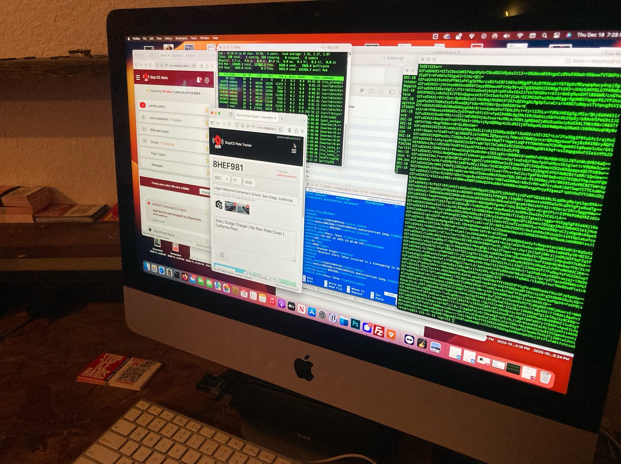 the backend setup of a website