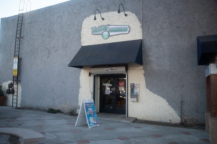 The entrance to Tuttle Cameras in Lakewood Village.