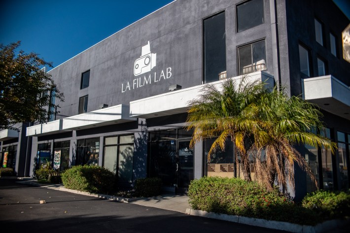 a dark grey building exterior