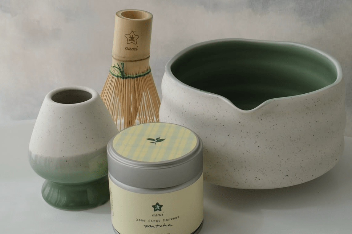 traditional-style matcha-making tools