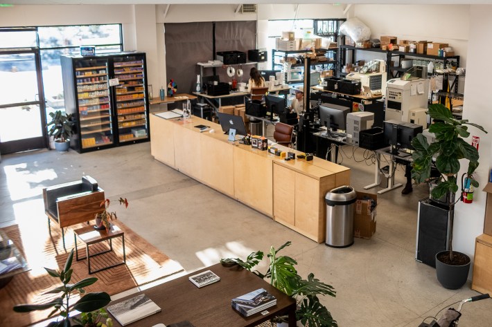 The interior of LA Film Lab and their  large photo lab