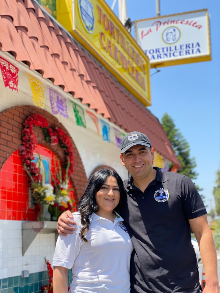 Monica Ramirez, President of La Princesita Tortillería, and Edward Ramirez, son of
