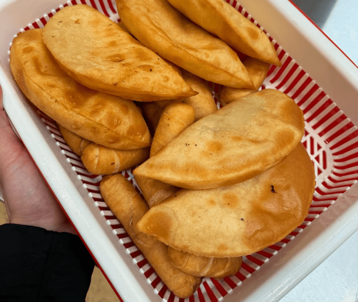 A container full of empanadas