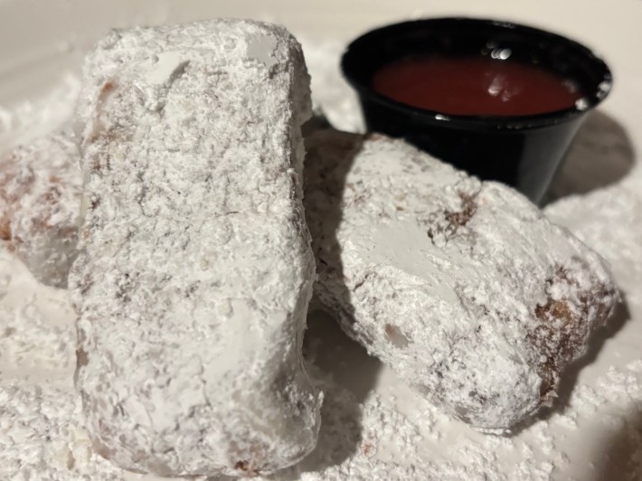 beignets with dipping sauce