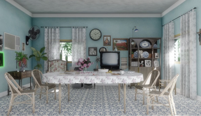 a set design showing the inside of a family's home