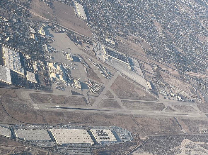 an aerial view of San Bernandino International Airport
