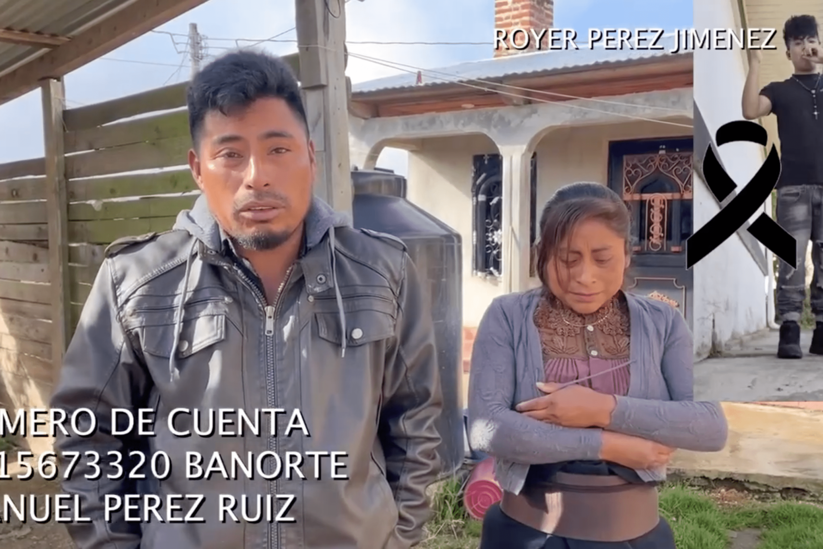 Family members speaking to a camera