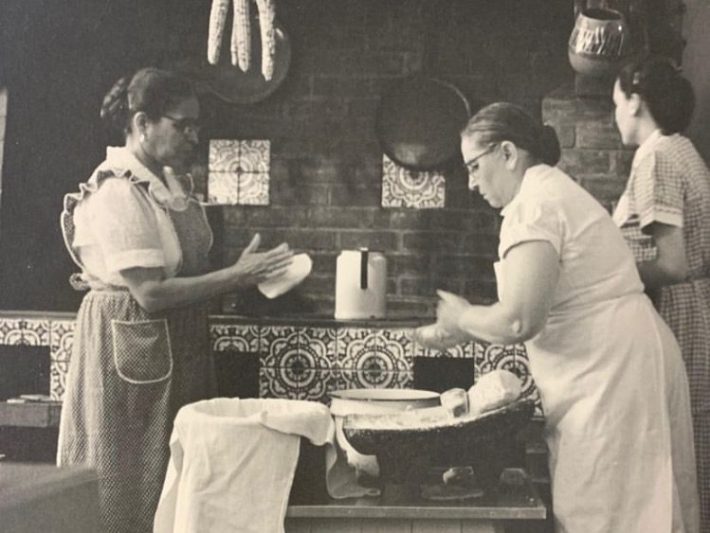 women in a restaurant making food