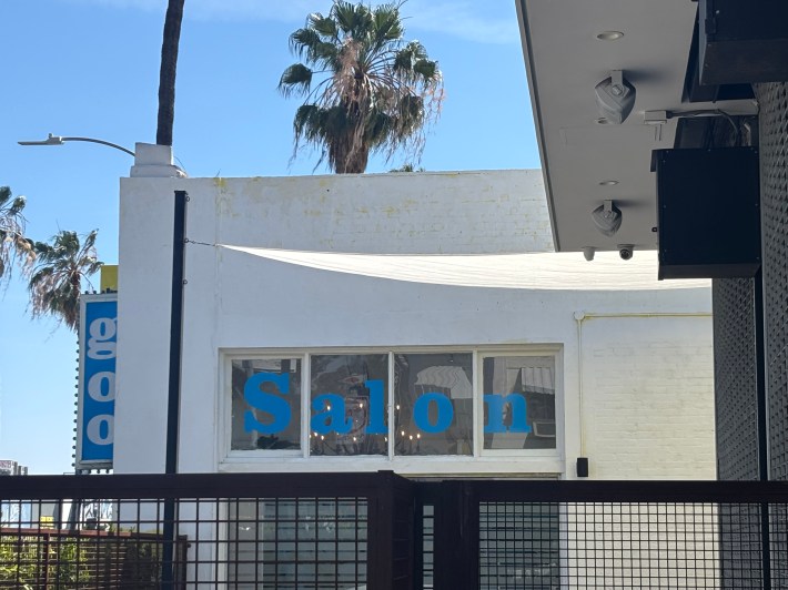 the outside of a hair salon