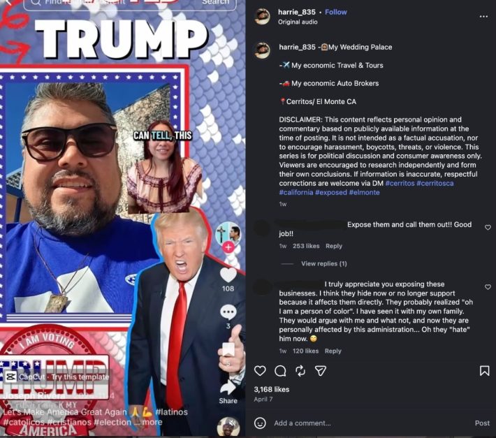 a screenshot from a video and comments on the right