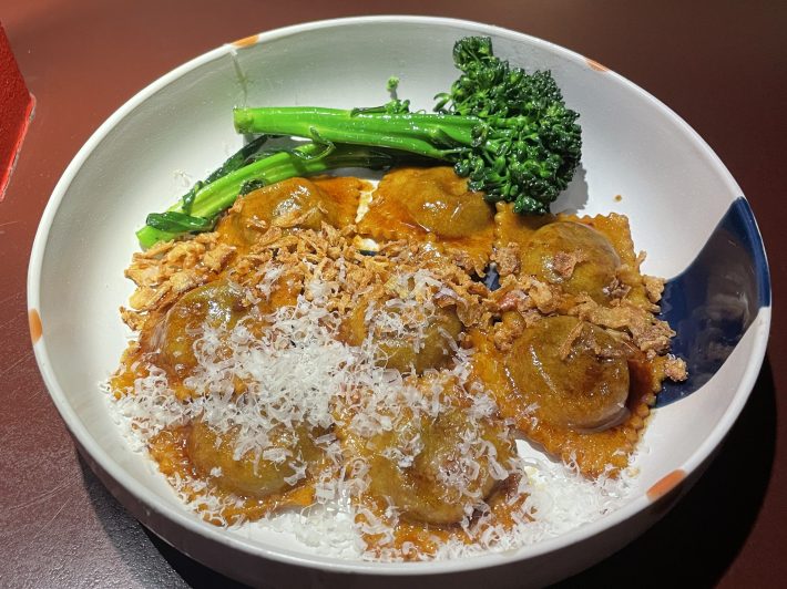 broccoli beef ravioli
