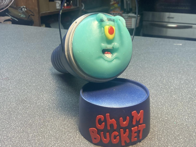 a sex toy made to depict a cartoon plankton