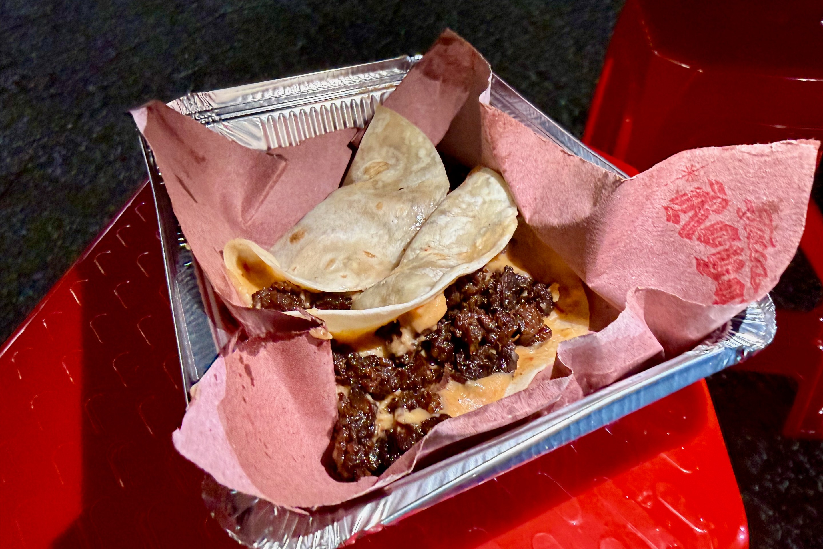 Chicharrón de Res OG Taco at Tacos Royale.