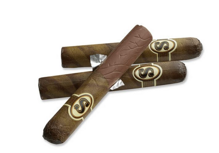 Three milk chocolate cigars from See's Candies