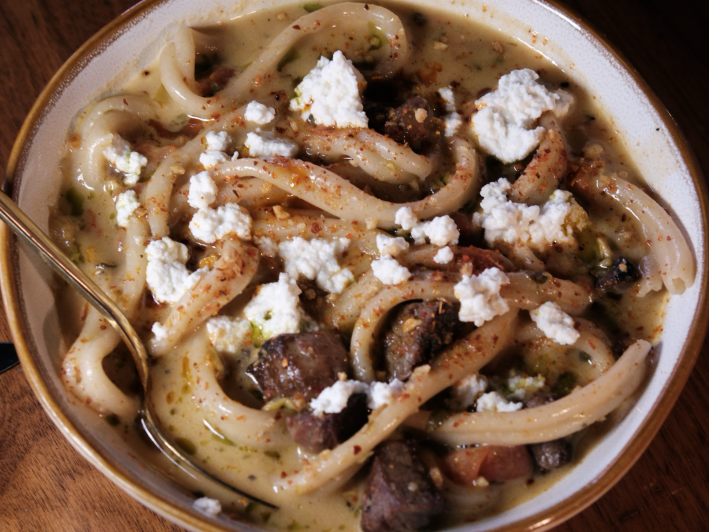 pasta with beef and cheese