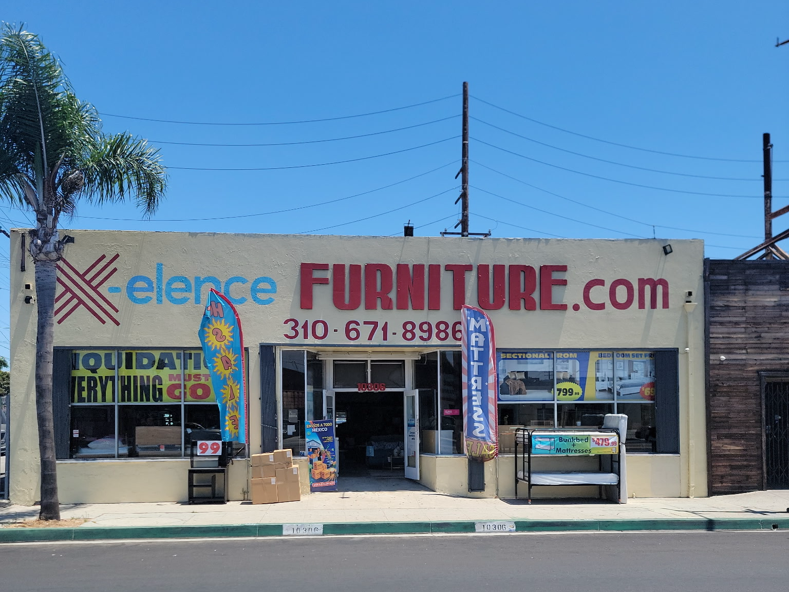 a furniture store exterior