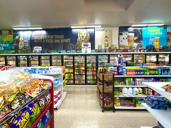 a corner store interior