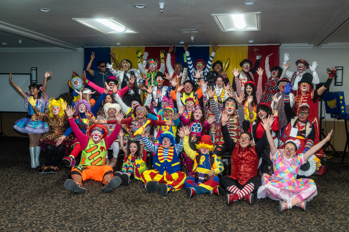 a group of clowns