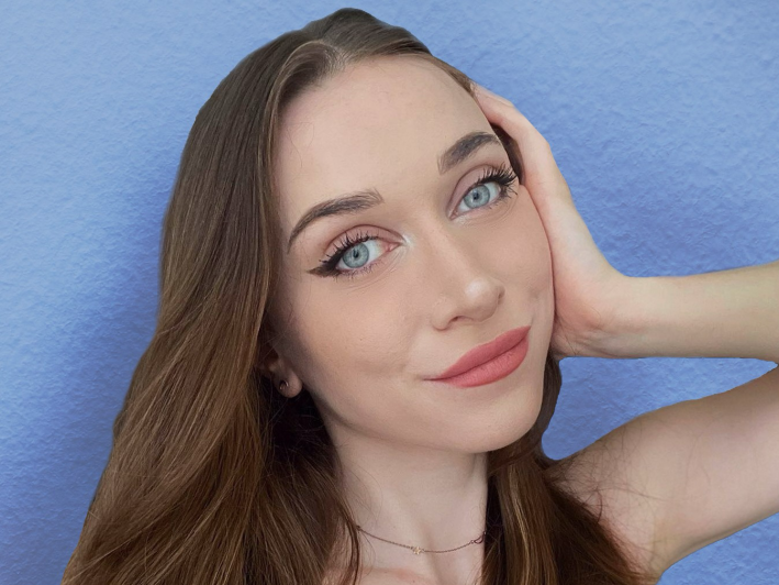 a woman with brown hair