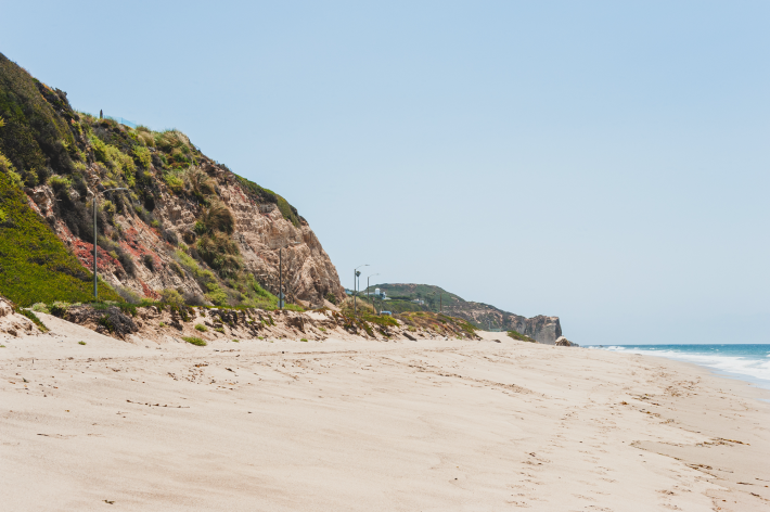 a beach in Malibu
