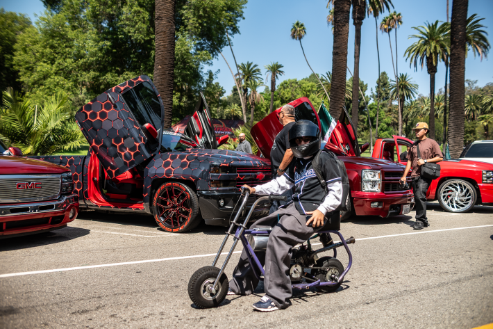 a person on a minibike