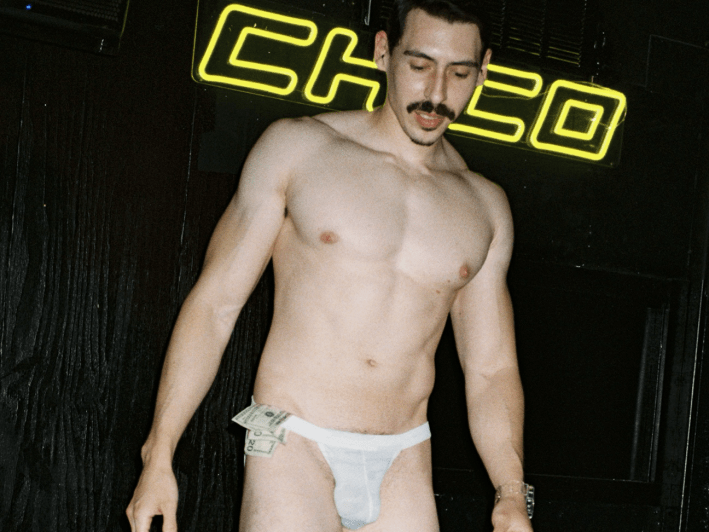 a go-go boy in underwear
