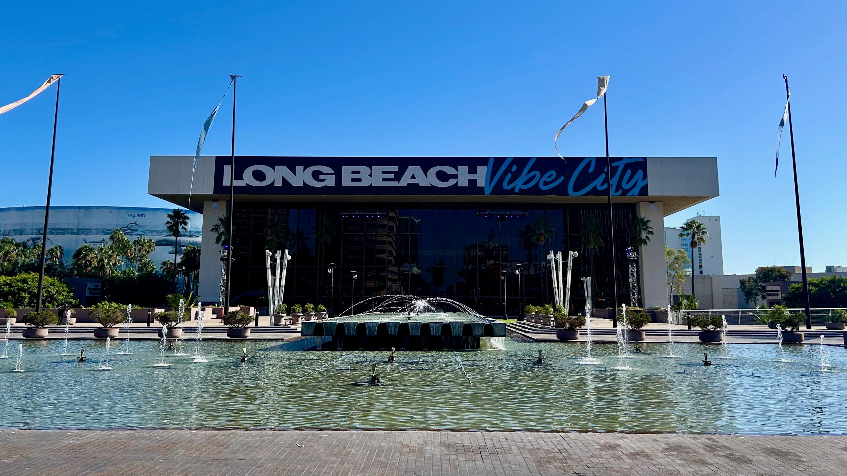 Vibe city banner in Long Beach.