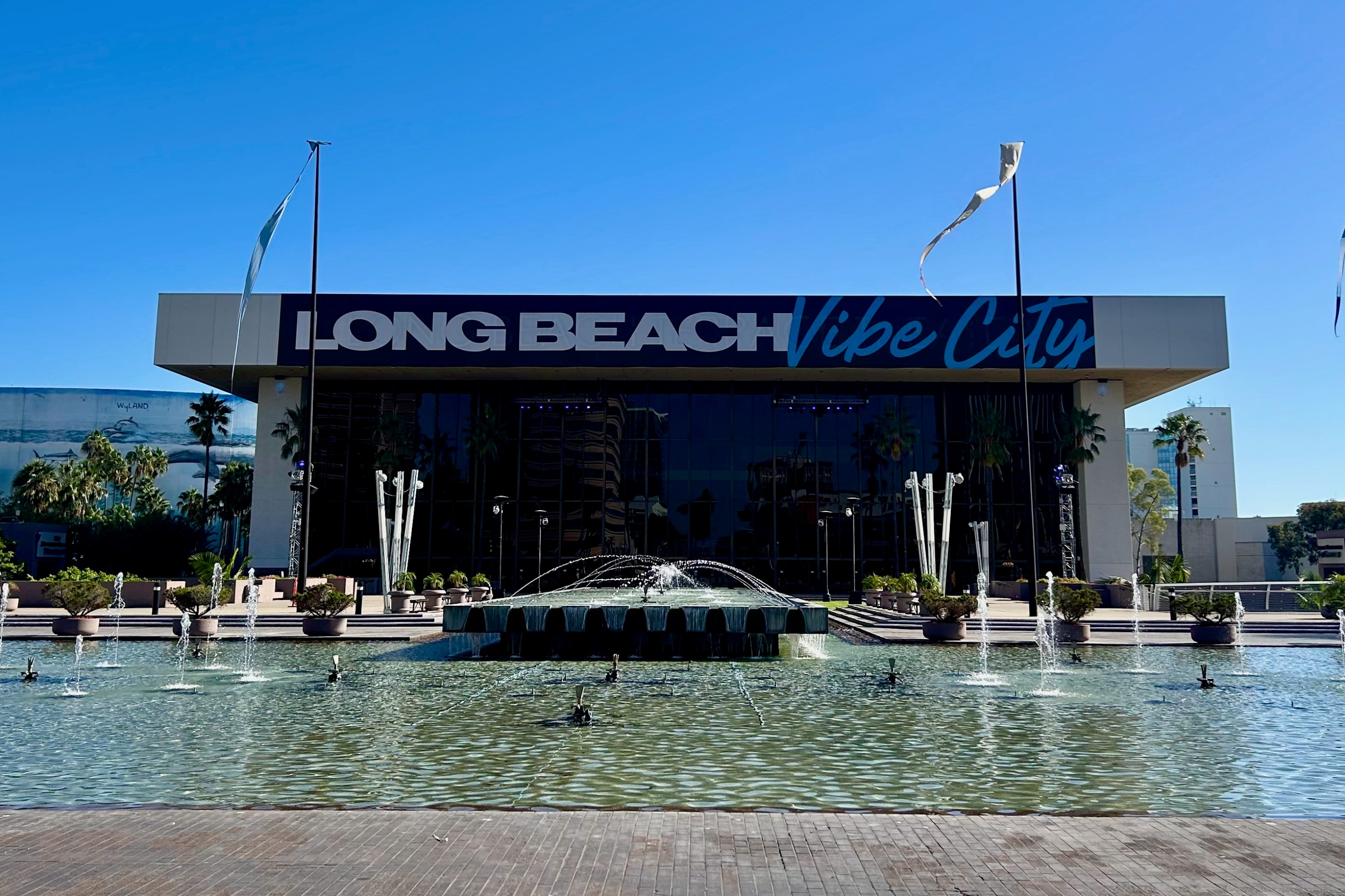 Vibe city banner in Long Beach.