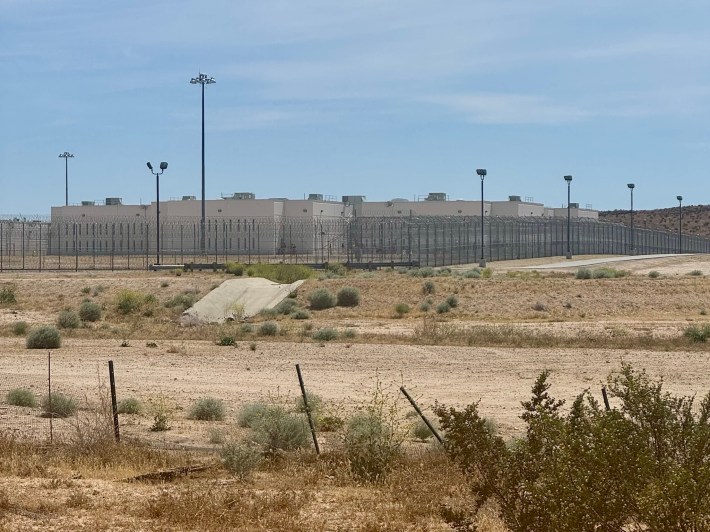 the outside of a detention facility