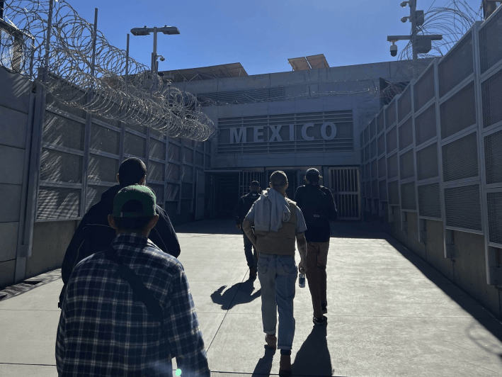 individuals entering Mexico through the American border