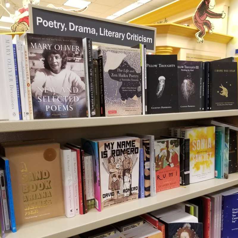 David A. Romero next to other American poetry classics.