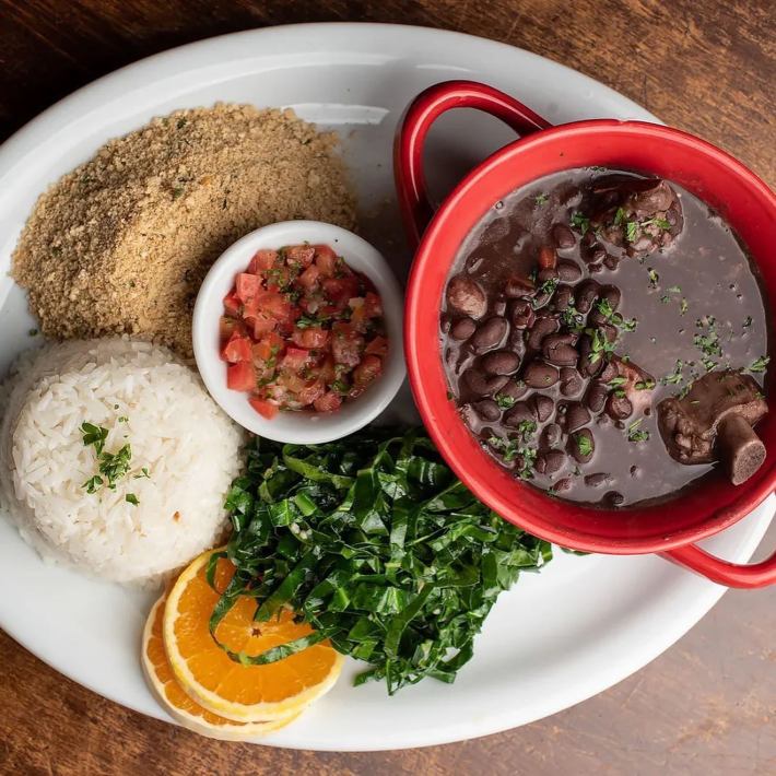 A feijoada plate at Panela's. Photo via Panela's Facebook account.