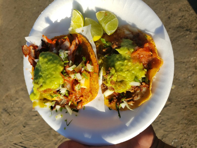 Angel's Tijuana-style tacos. Photo from the L.A. TACO archives.