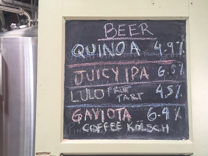The beer menu. Photo by Melissa Mora Hidalgo for L.A. TACO.