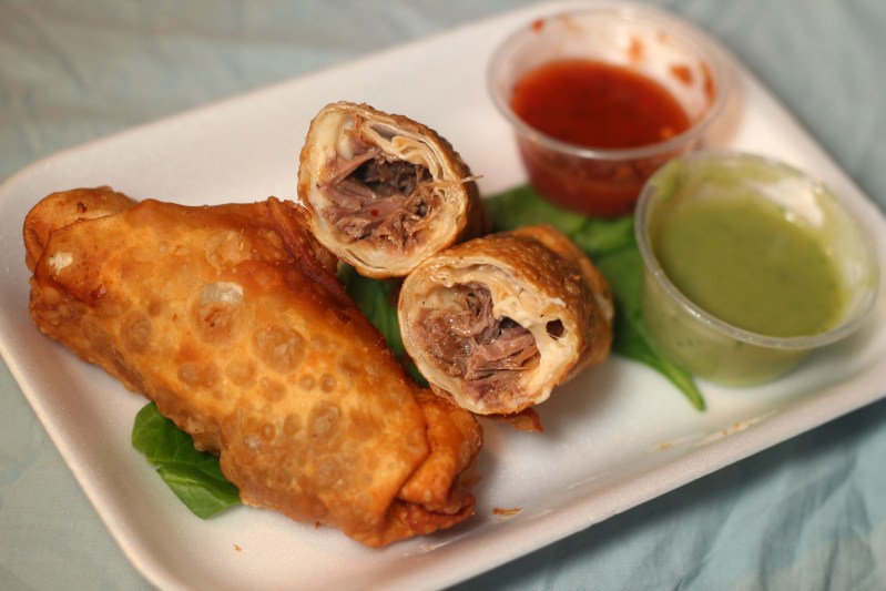 Birria egg roll from L.A. Birria. Photo by Cesar Hernandez. copy