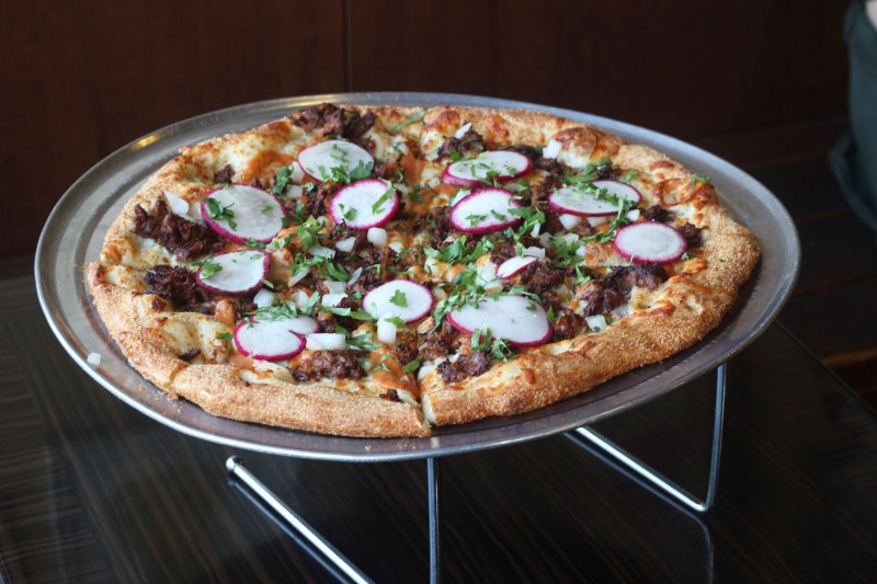 Birria pizza from Rose City Pizza. Photo by Cesar Hernandez.