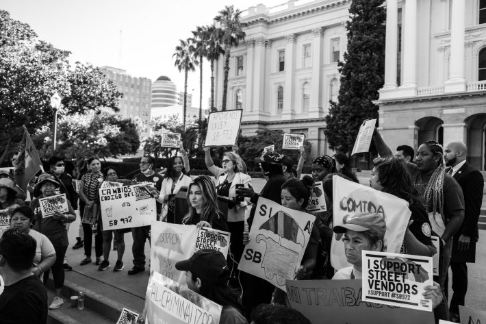 Street vendors in Sacramento. Photo by Rudy Espinoza for L.A. TACO.